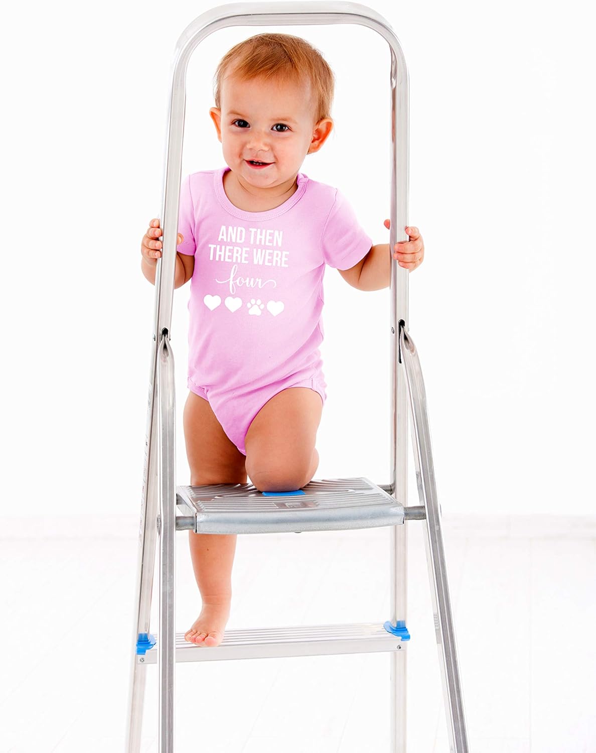 AW Fashions And Then There Were Four Baby Bodysuit Cute Newborn Boy Outfit Funny Baby Romper Girl Clothes - Image 3