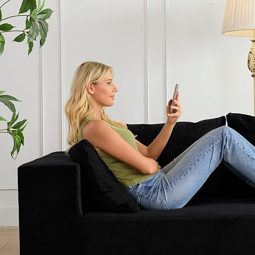 Miniatura 6 de Vamcheer Sofá seccional modular - Sofá sin patas en forma de L moderno con asiento profundo, sofás tapizados seccionales para sala de estar,