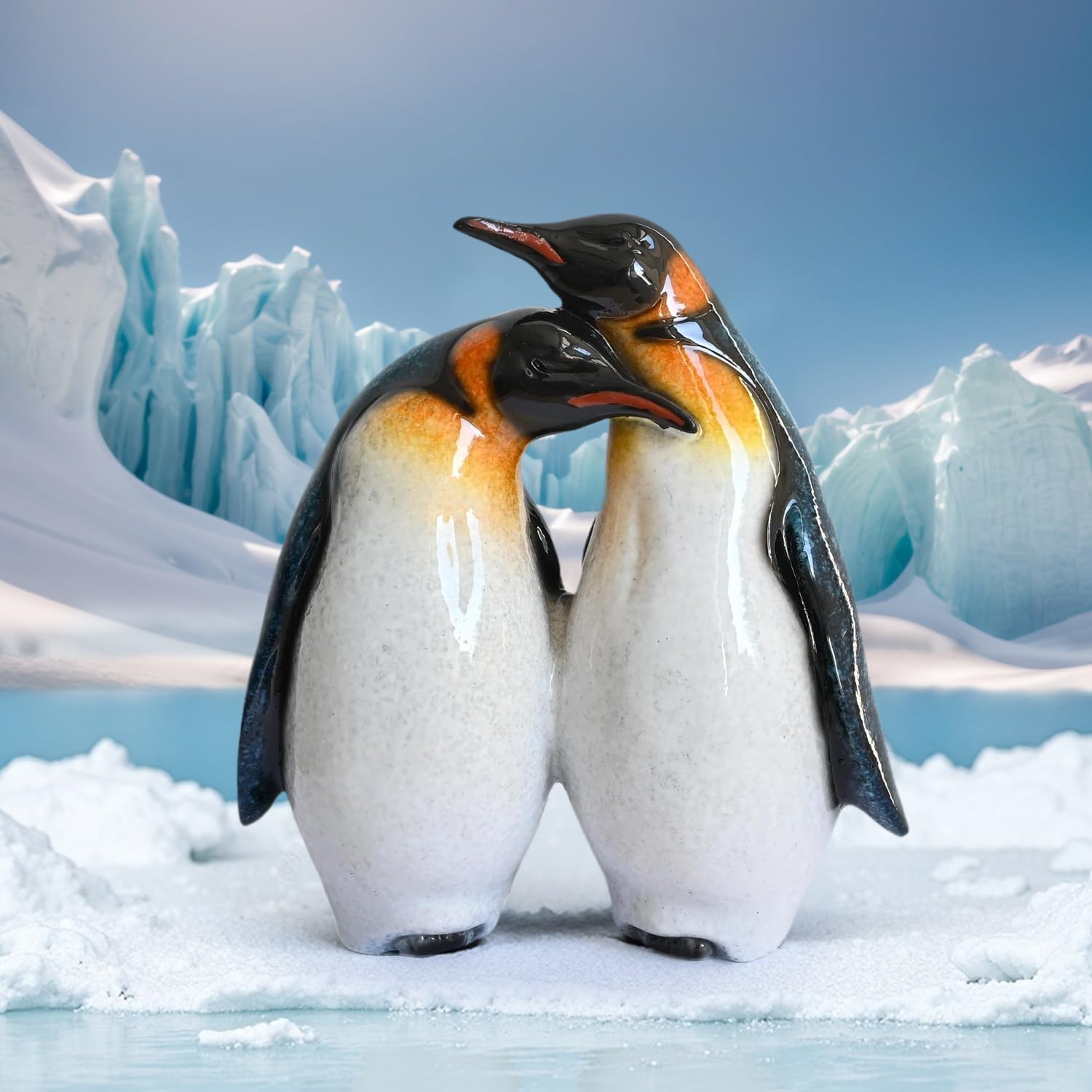 Cute Penguin Gifts for Couple Lovers Women - Small Figurines Home Decor Bedroom Table Desk Ornament Birthday Wedding Anniversary Decorations Valentine's Accessories - Image 2