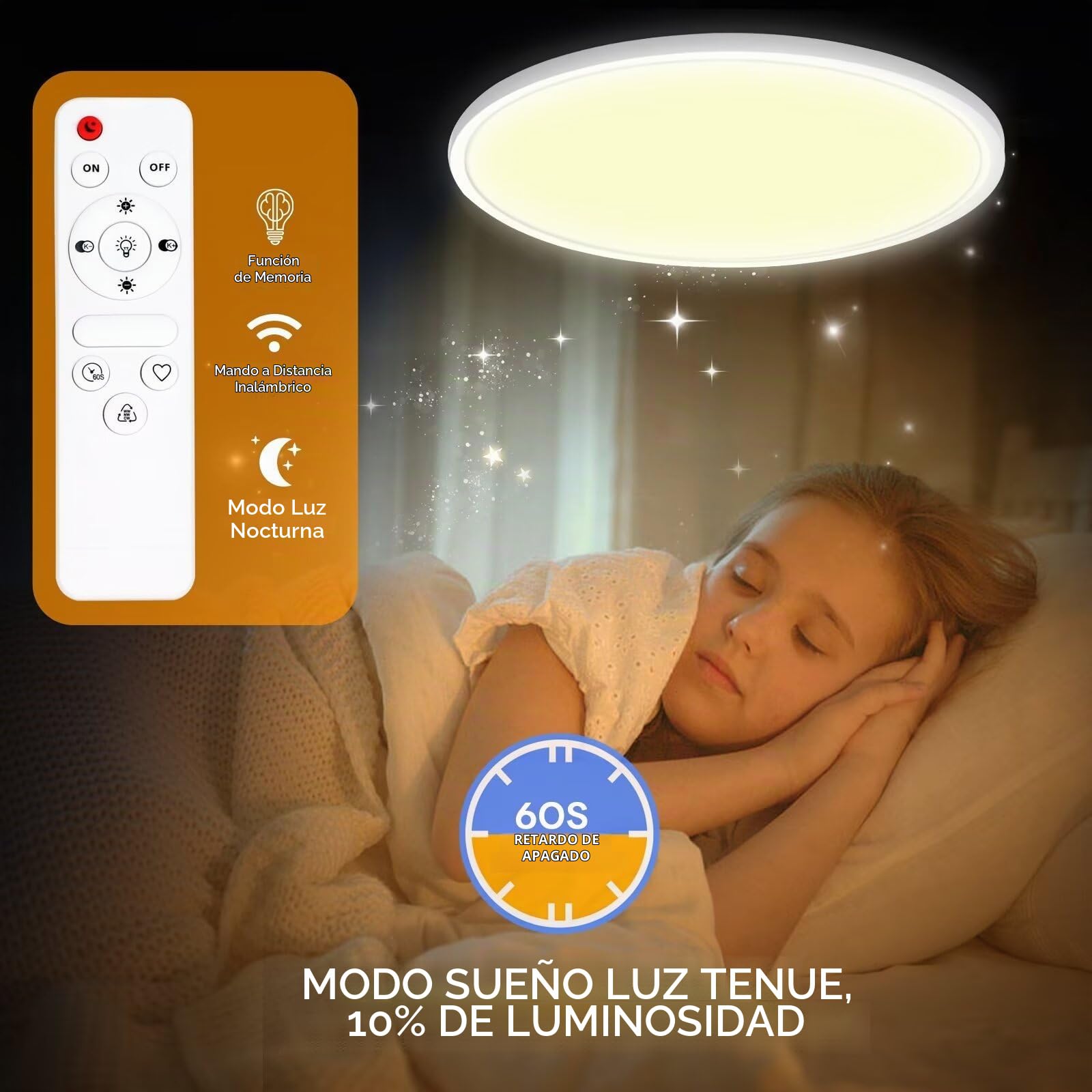 Yexati 4PCS Plafon LED Techo Regulable 24W 3200LM Delgada Lampara Techo con Mando a Distancia 3000K-6500K, IP54 Ø29.5cm Plafones Redondo Lámpara Panel para Dormitorio Cocina Salon Baño Comedor Pasillo