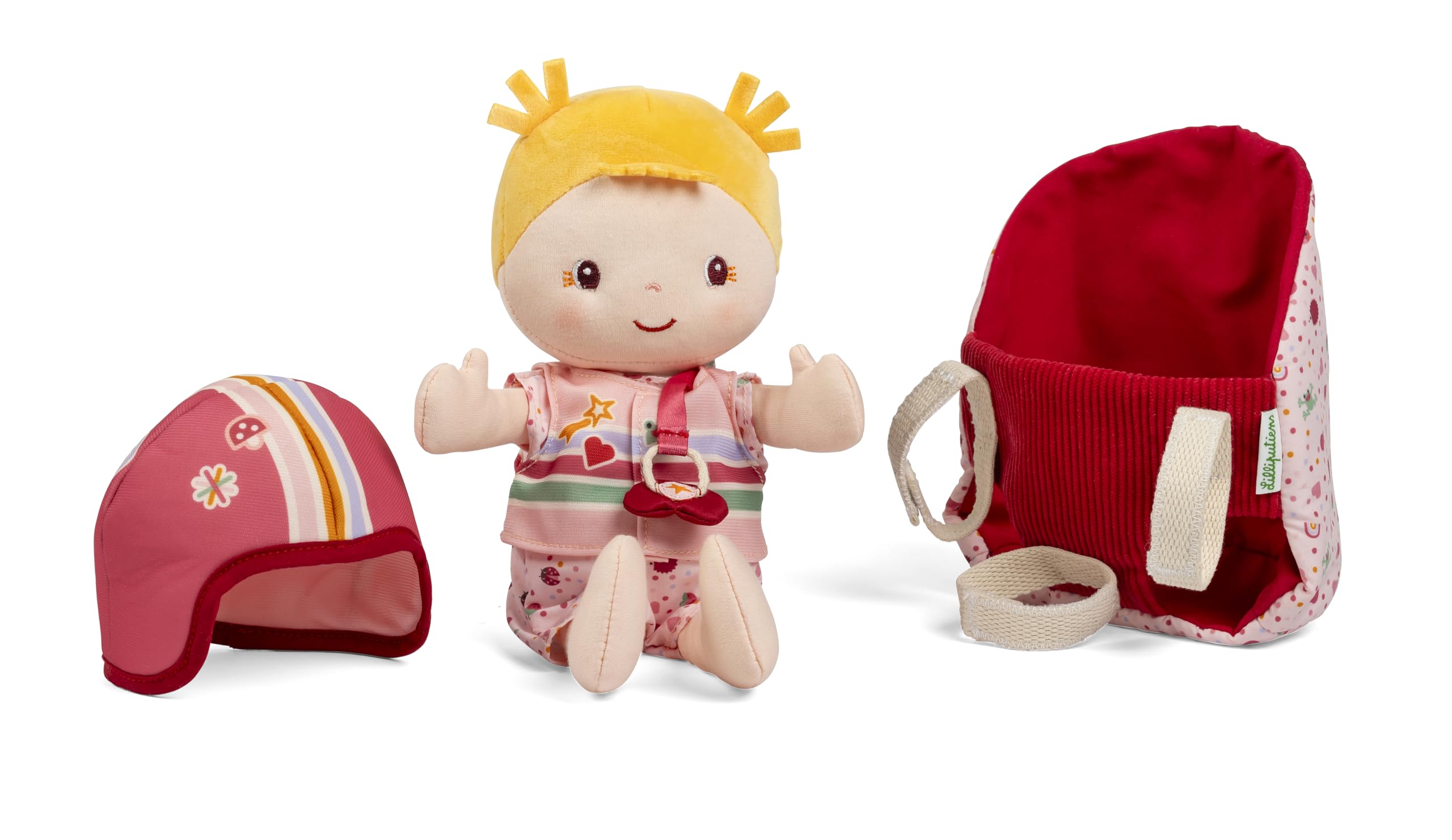 LILLIPUTIENS - Bebe Lena - Fotelik rowerowy - Kolor malinowy - 23 cm - Od 18 miesięcy - 83633