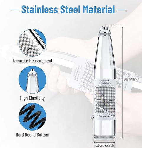 Miniatura 3 de Martillo de rebote de hormigón, probador de martillo de hormigón, 10-60Mpa (1450-8702psi), probador de hormigón herramienta portátil medidor de