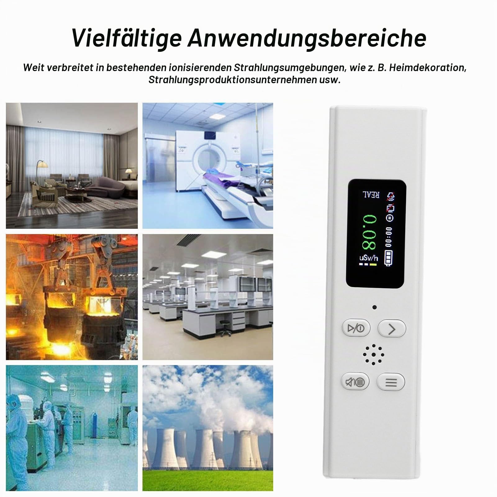 Geigerzähler, nuklearer Strahlungsdetektor, persönliches Dosimeter, schnelle Reaktion, tragbarer tragbarer Strahlungsmonitor, batteriebetrieben