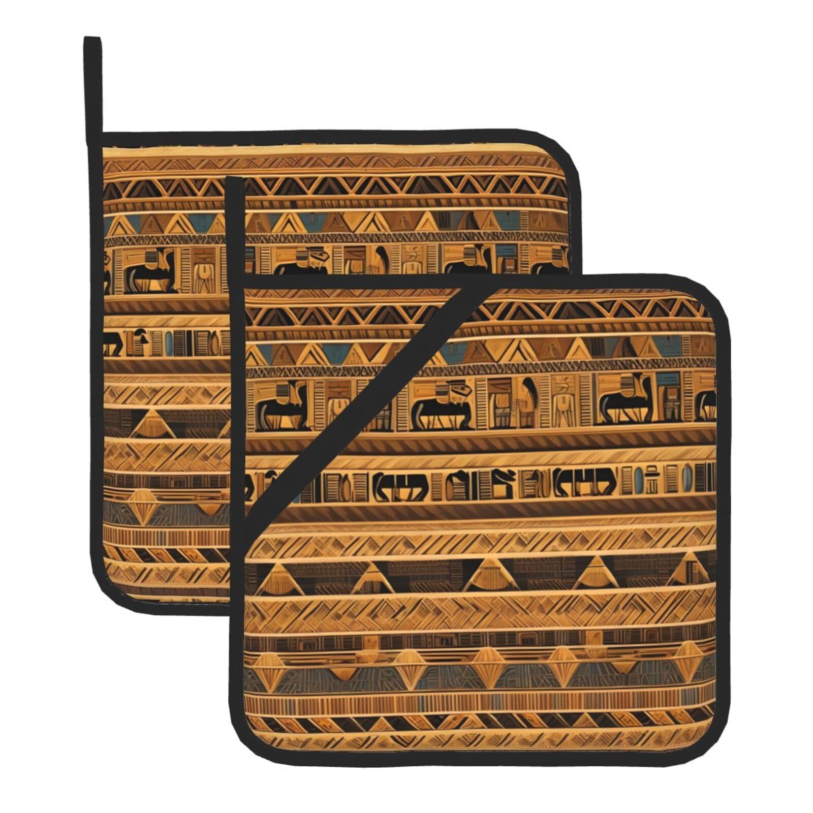 Egyptian frescoes Square Heat Resistant Trivet Set Thick and Durable for Baking Barbecue Cookware Oven
