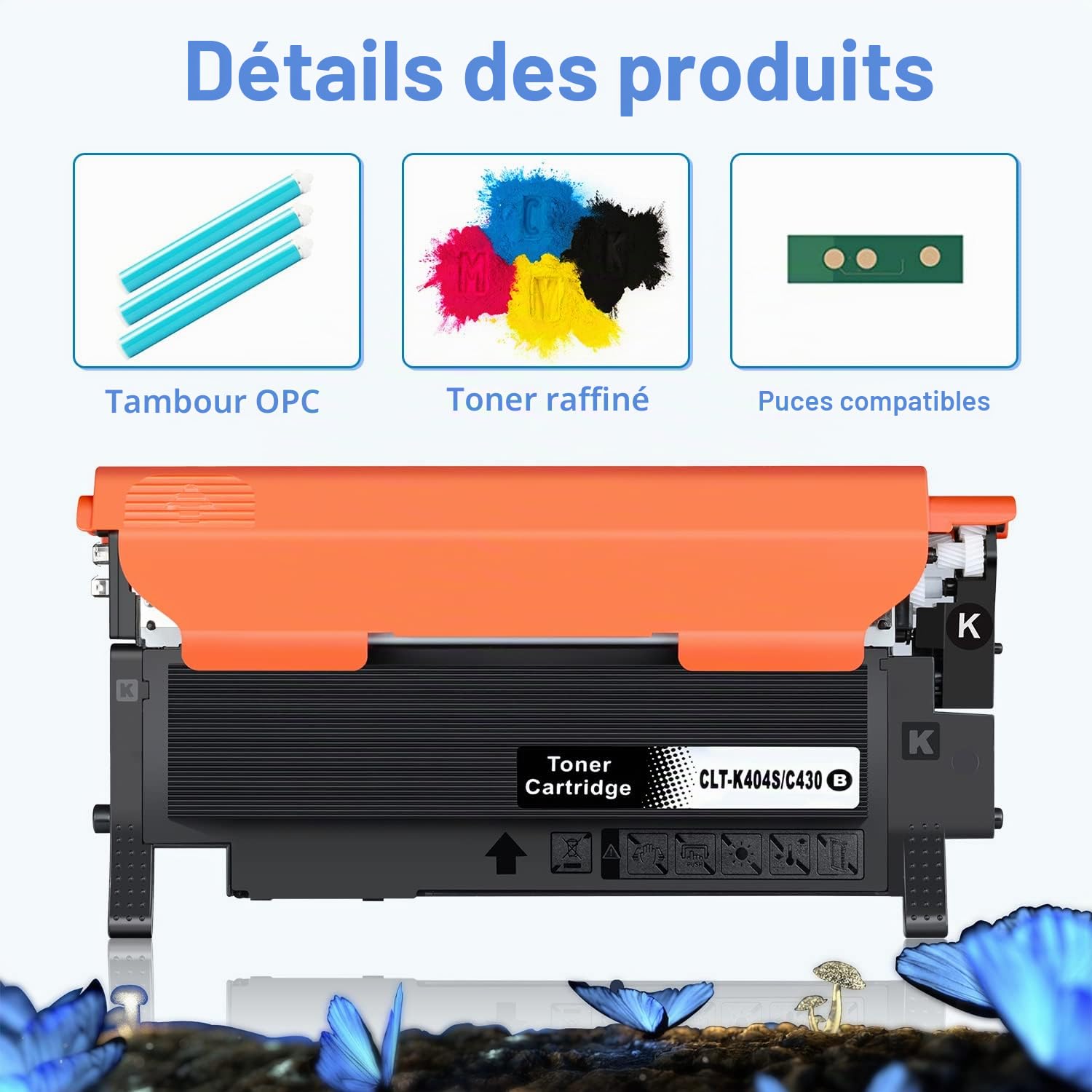 LOSMANN 5X Toner Compatible pour Samsung CLT-P404C 404S C480W