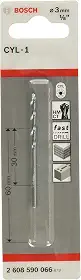 Bosch Broca CYL-1 para concreto Ø3 x 30 x 60 mm