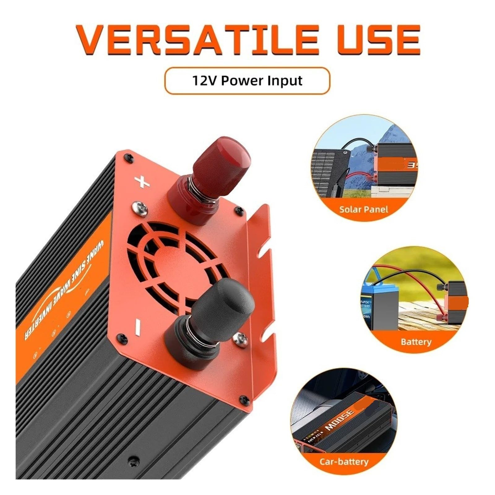 Inversor Potencia DC 12V A AC 220V 50HZ UE Inversor Onda Sinusoidal para Pura Enchufe 3500W LED Voltímetro Convertidor Transformador Convertidor