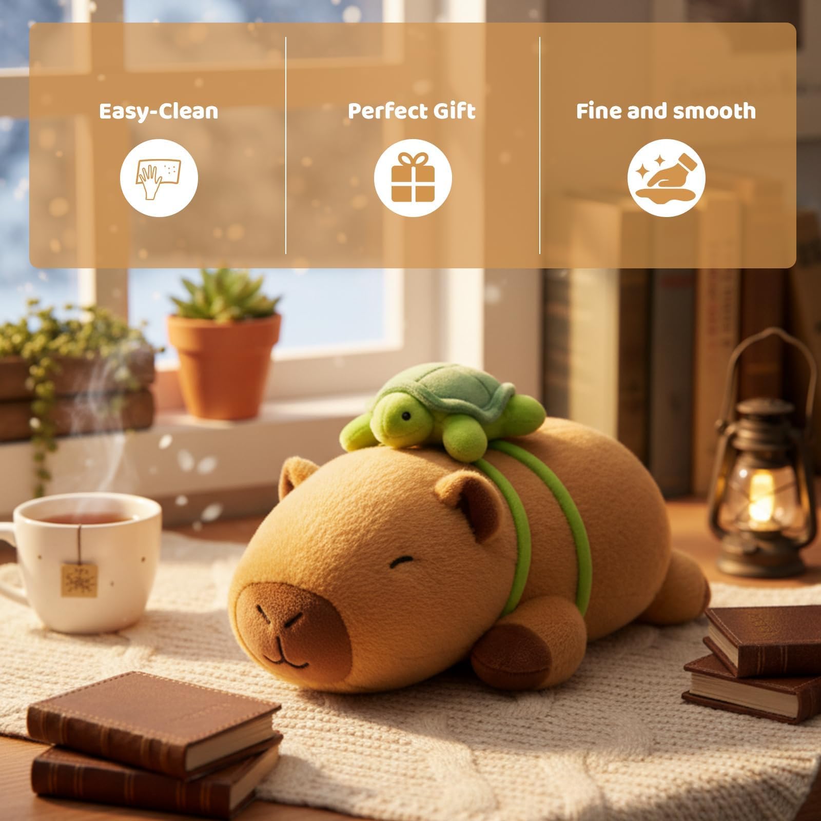 GegXcn Plush Toy with Turtle, 30cm Weighted Stuffed Animal - Image 3