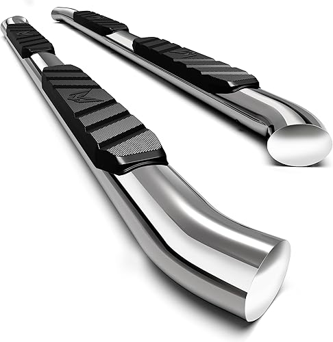 MaxMate Estribos laterales ovalados Nerf de 3.5 pulgadas compatibles con Chevy Silverado GMC Sierra 1500 2007-2018 2007-2019 2500 3500HD 2019