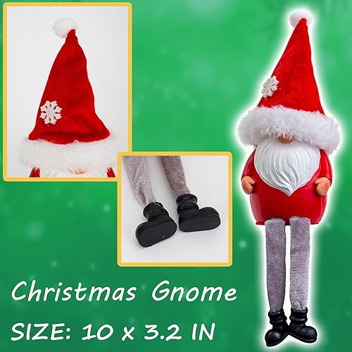 Miniatura 3 de Decoración de gnomos de Navidad de resina, 2 gnomos de invierno de patas largas de Navidad, hechos a mano, regalo sueco escandinavo de Papá Noel,