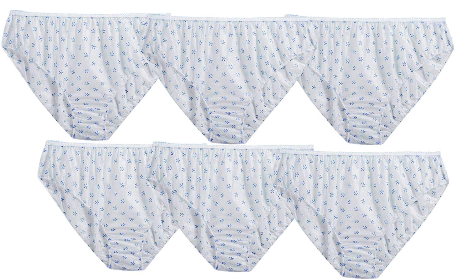 F FalkiyaWomen's Cotton Briefs (Pack of 6) (Disposable panty_packof6_White_Free)