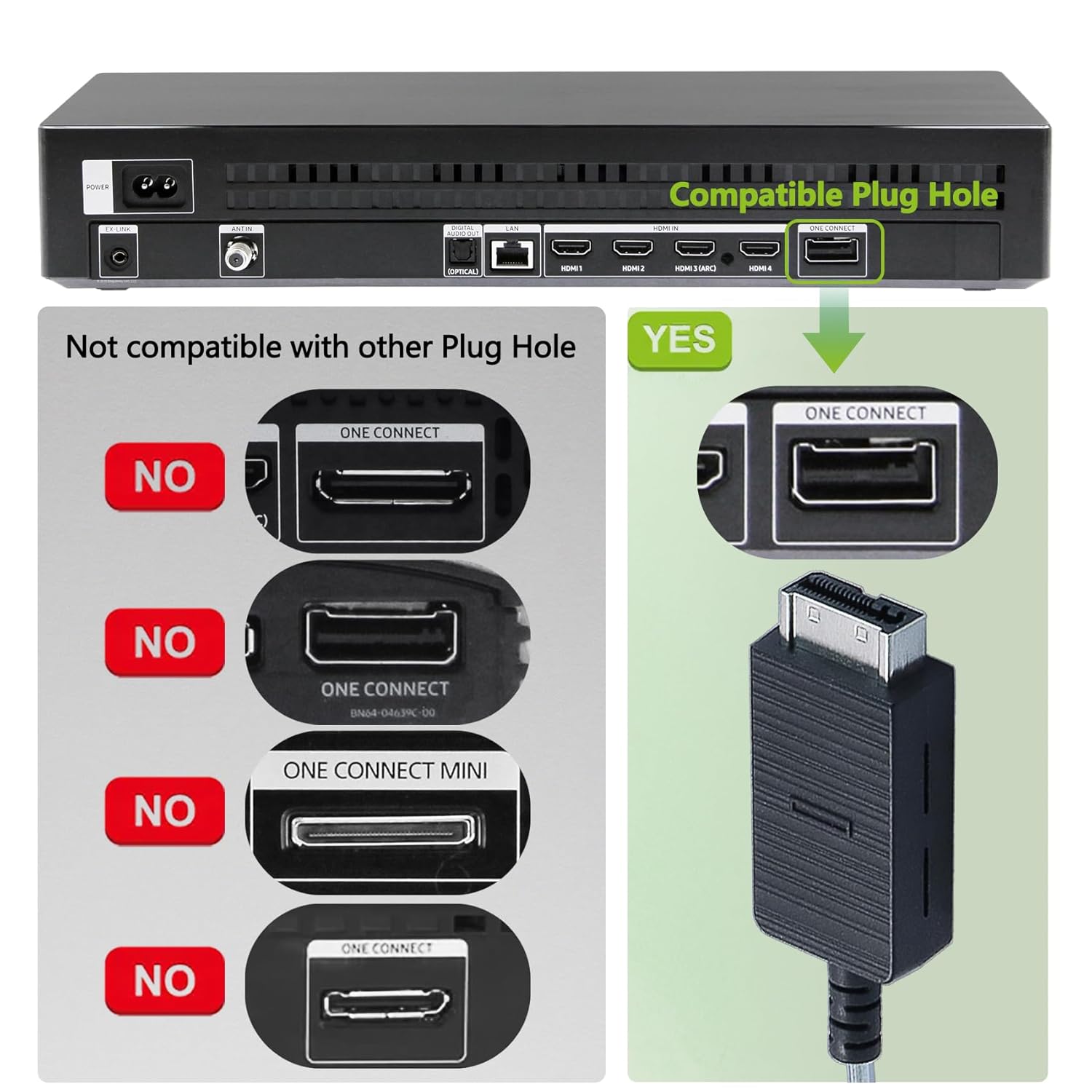 5m /16.4ft Q900R one Connect Cable is Only Compatible with Samsung 2019 Q900R QLED 8K TV (Fits QN55Q900RBFXZA QN65Q900RBFXZA QN75Q900RBFXZA QN82Q900RBFXZA Model)