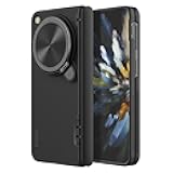 for OnePlus Open Case with Metal Kickstand Camera Lens Protection Cover, Frosted Shield Prop Kickstand Case for Oppo Find N3 Fold (Black)