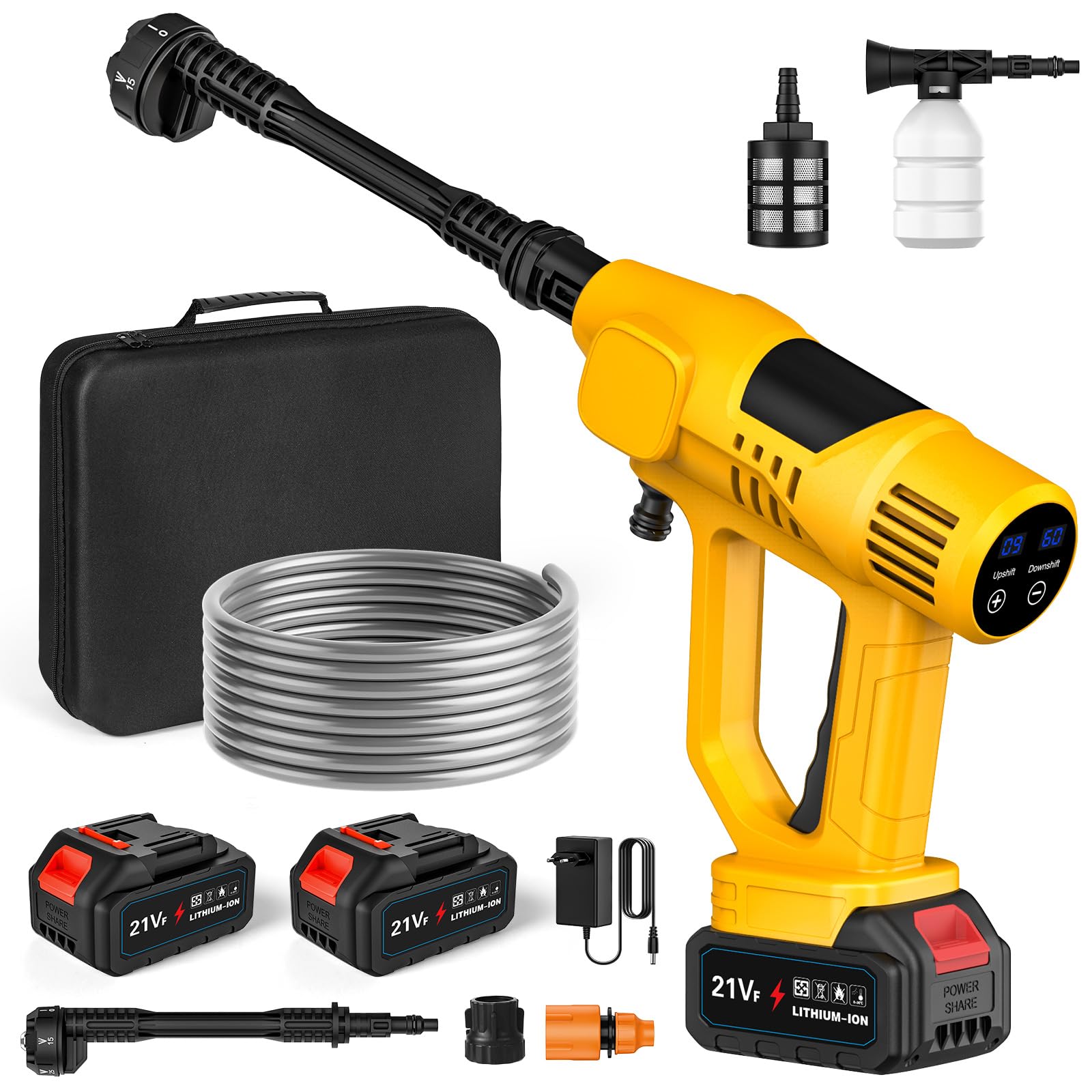 Idropulitrice Portatile A Batteria 8000mAh - 4 Marce Regolabili Con Ugello 6in1 - Foto 5