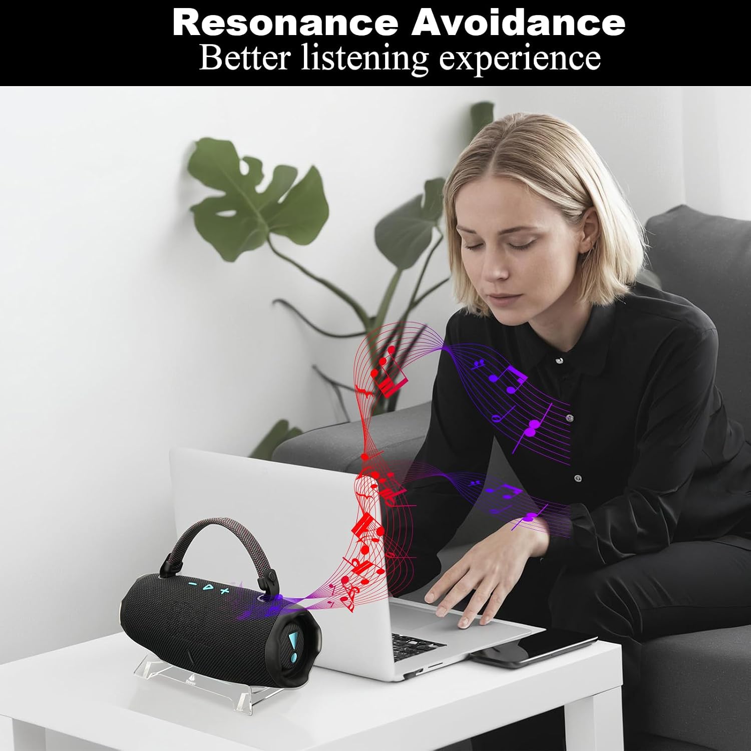 Desktop Stand for Charge 6/Charge 5/Charge 4 Speaker, Acrylic Table Holder Speaker Stand Base Display Stand Anti-Slip Table Stand (Transparent) image 5