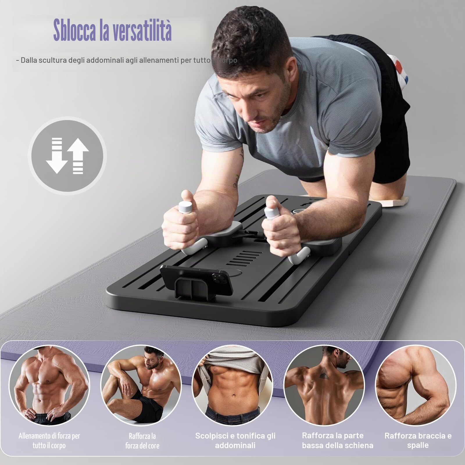 Lhanel - Set di riformatori per pilates e pilates pieghevoli, attrezzatura compatta per la palestra e la casa