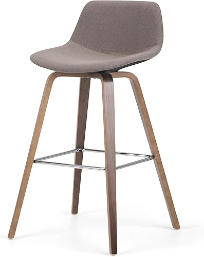 Miniatura 68 de SIMPLIHOME Randolph - Taburete moderno de mediados de siglo de madera curvada de 28 pulgadas (juego de 2) en piel sintética vegana gris piedra para