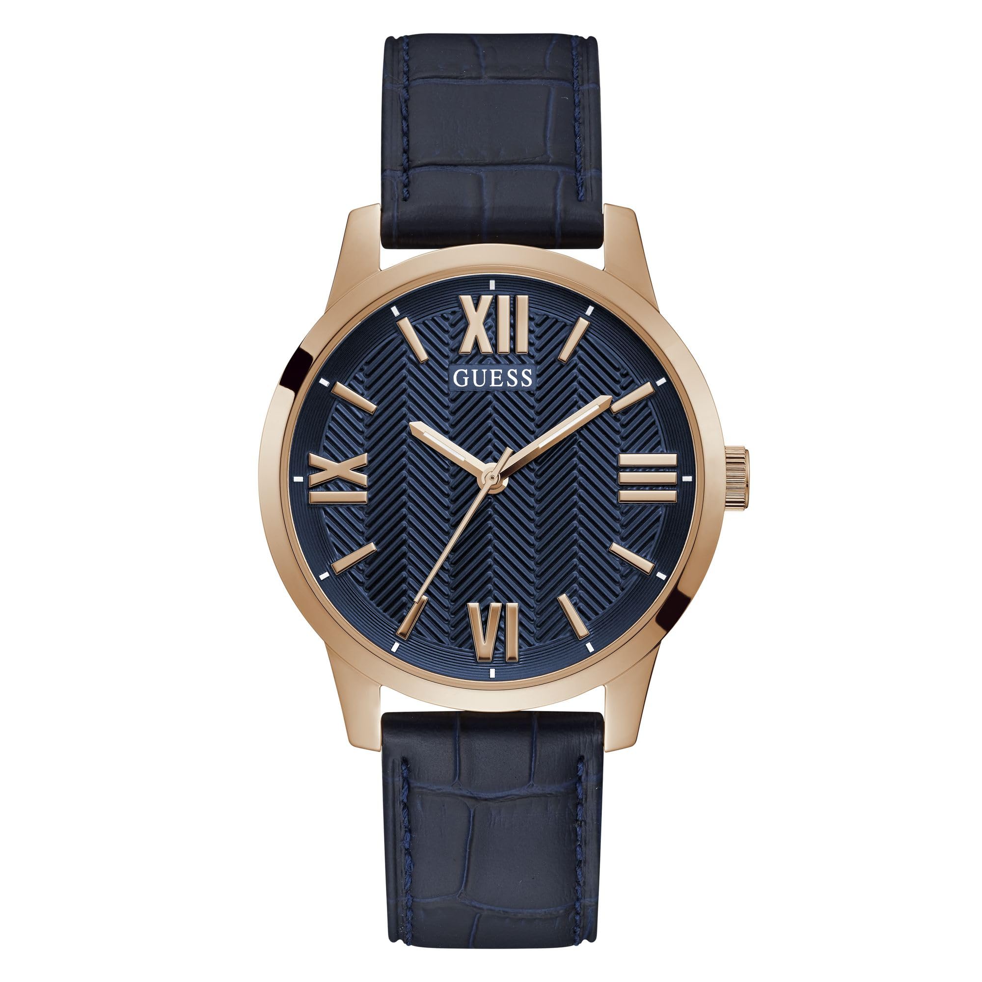 GUESS Leather Men 42 Mm Blue Dial Analog Watch- Gw0250G3 (B08TCBPG9V) Amazon Price History, Amazon Price Tracker