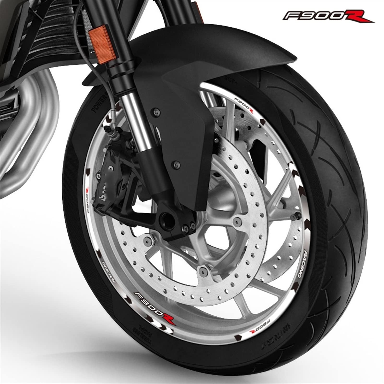 EPMANN Trottinette Autocollants De Moto Modifiés Accessoires De Roue Créatifs Personnalisés Autocollants Intérieurs Réfléchissants pour Xmax Autocollant Bord (Color : A)