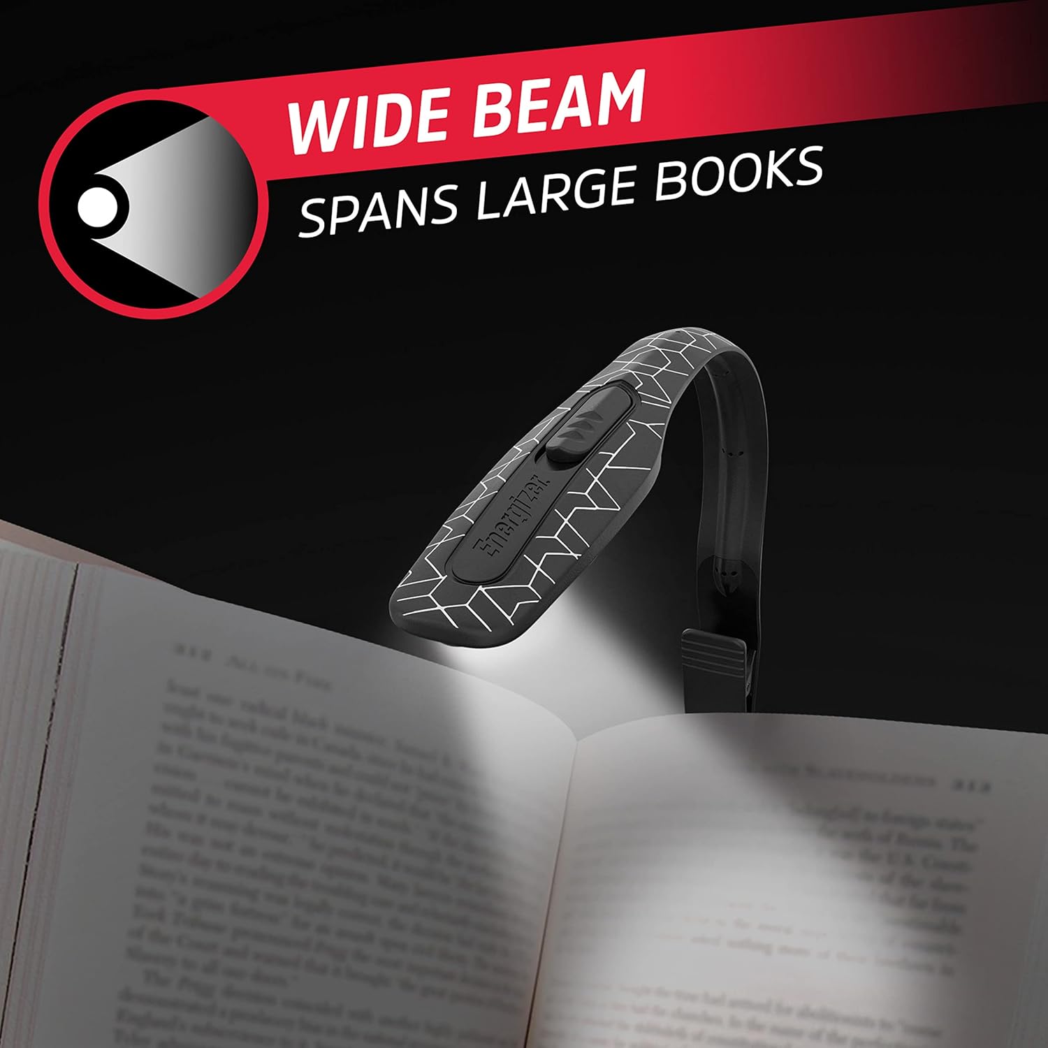 Energizer Clip-on Book Light for Reading in Bed (2-Pack), LED Reading Light for Books, Long-Lasting Run Time, Compact & Portable Kindle & Book Reading Lamp (Batteries Included) - - 