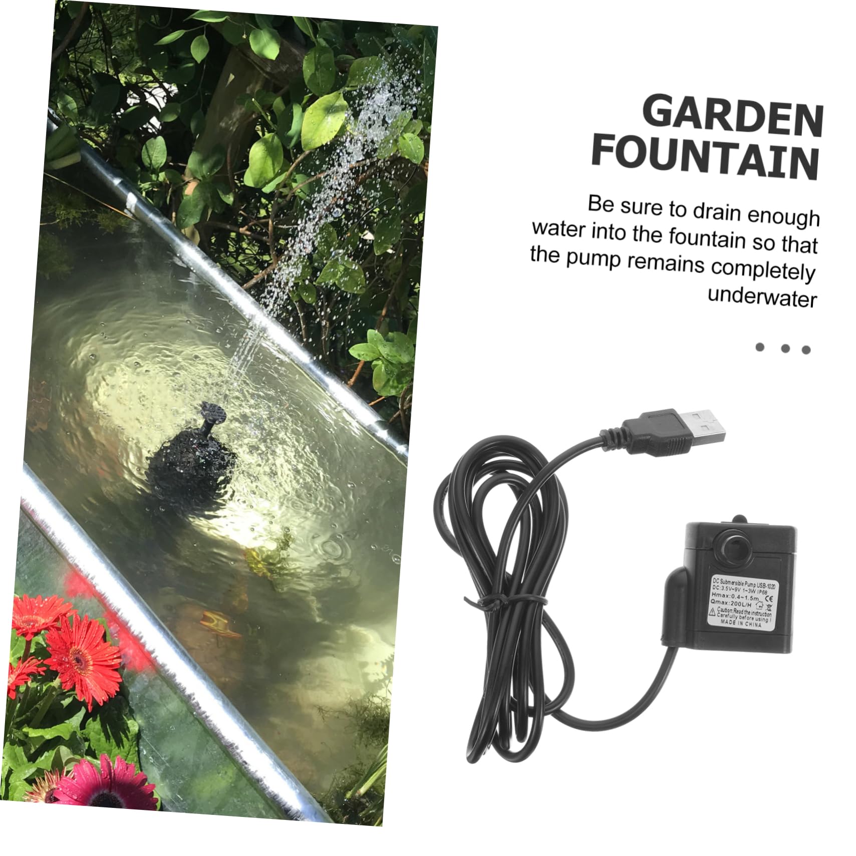 CIYODO Micro Water Pump 5v Mini Submersible Pump for Aquarium Garden Fountain Pond Low Noise Long Life