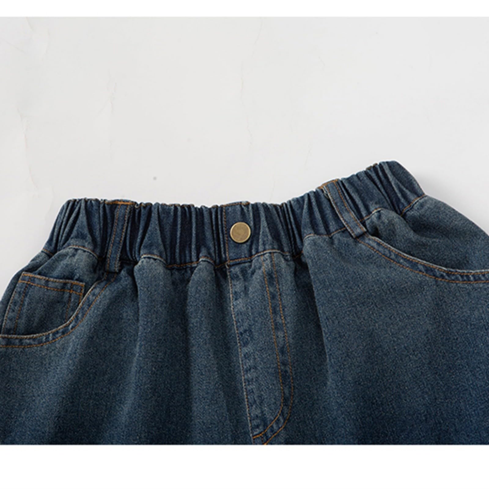 baggy jeans-Pantaloncini misti per ragazzi con elastico in vita per l'estate, pantaloncini in denim casual larghi per bambini dai 5 ai 14 anni, leggeri e resistenti, da indossare tutti i giorni