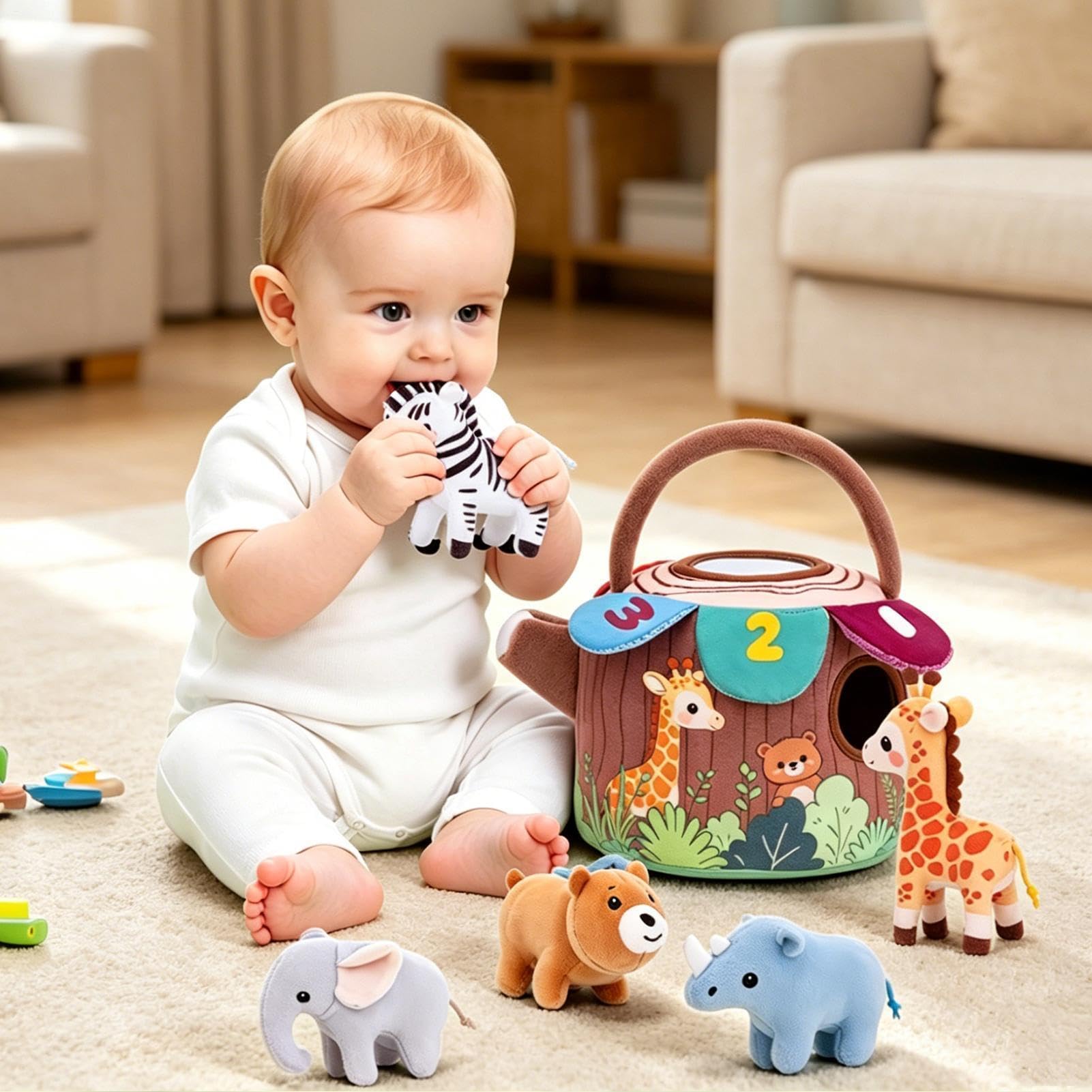 Giocattoli animali da fattoria Figurina Sensoriale Interattiva per Bimbi | Giocattolo con Figure Animali Realistiche Per Bambini Casa Viaggio Scuola Materna Asilo Feste Classe