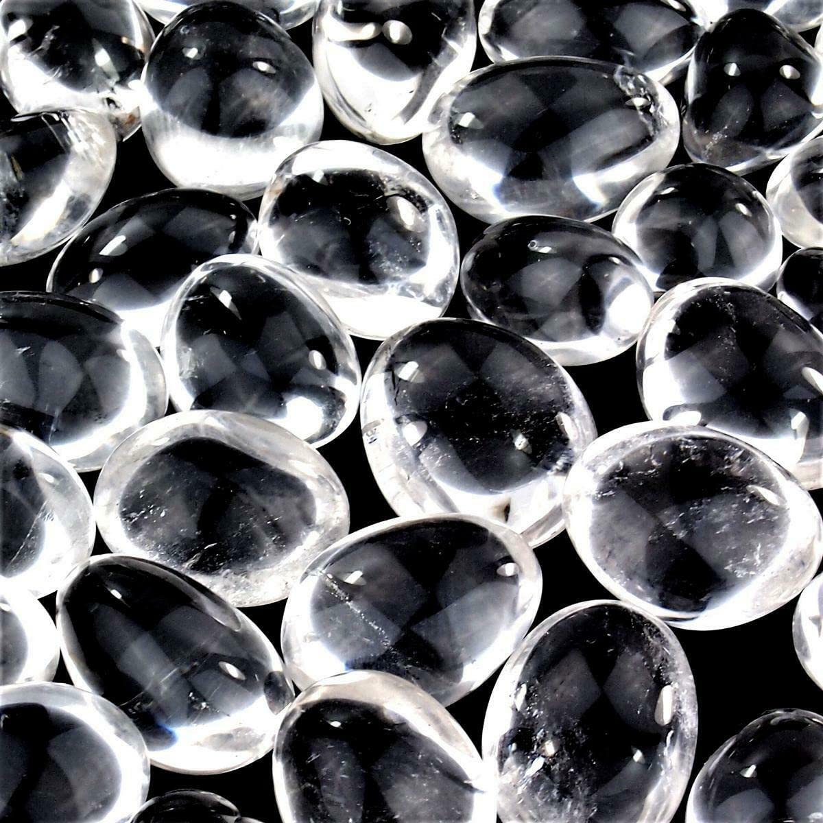 Bergkristall Trommelsteine handpoliert Ø ca. 25 – 40 mm Edelsteine Heilsteine Wassersteine Glückssteine - Schätze der Natur (Packung Nr. 6 mit 1 Kg)