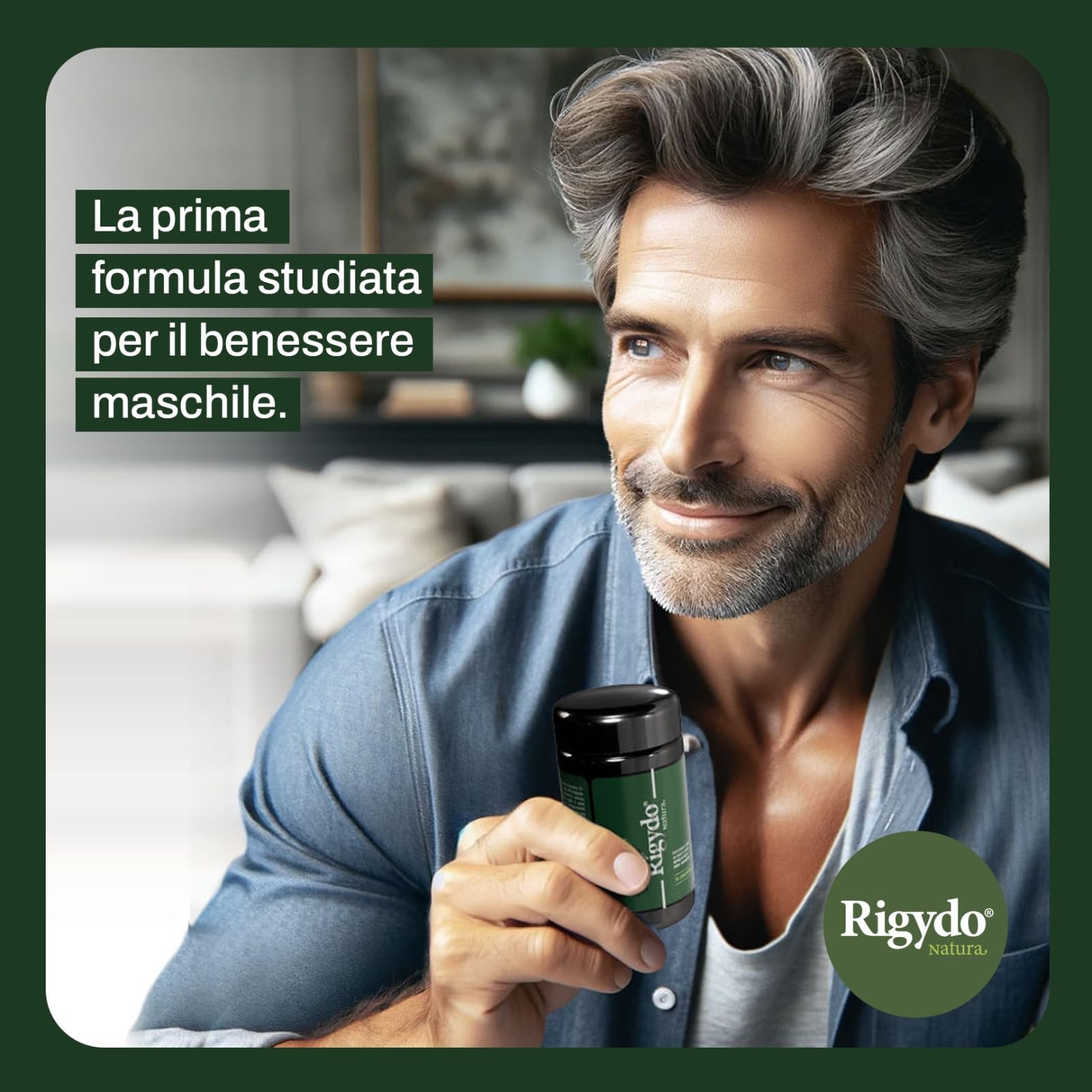 Rigydo® Natura - Integratore Uomo Premium | Benessere e vitalità maschile | Con Tribulus, L-Arginina, blend brevettato, Zinco e Selenio - 30 compresse