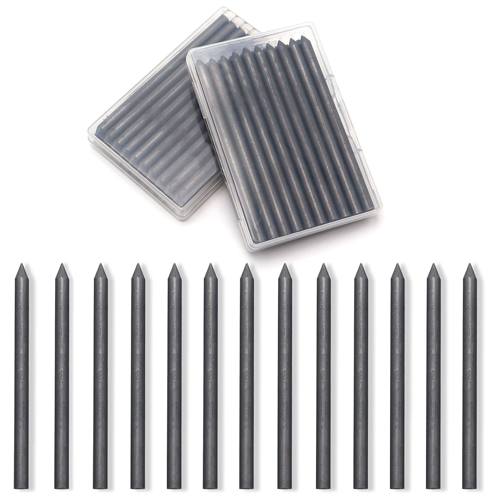 weiwei5.6mm Mechanical Pencil Refills,2B Graphite Leads with Storage Box,Graphite Mechanical Pencil Lead Refill for Artist Sketch Drawing Wood Working (40 pieces)