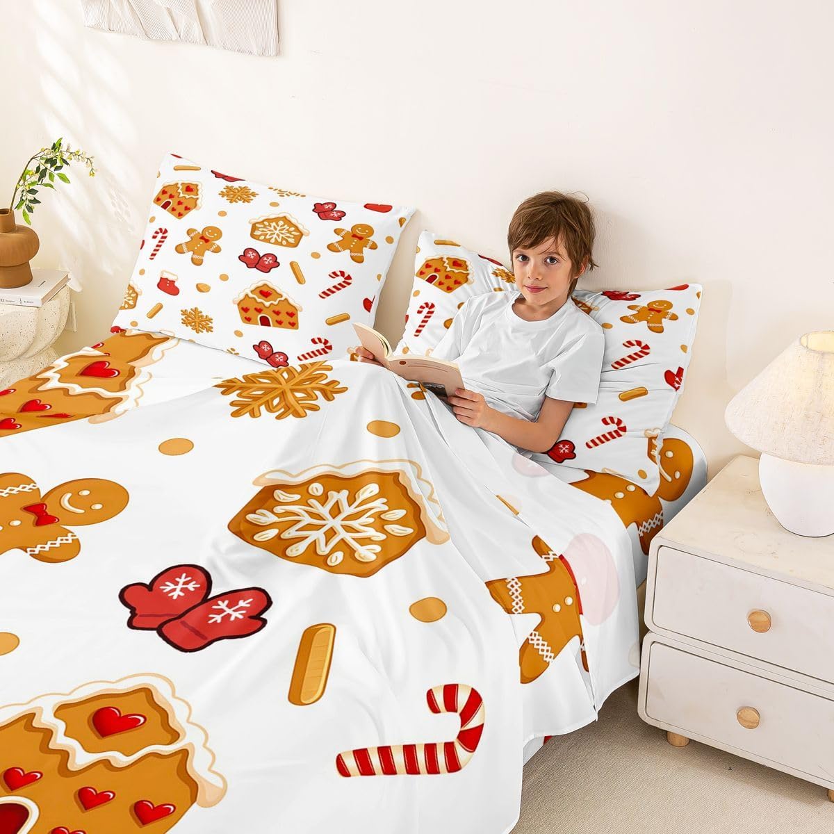 Castle Fairy Gingerbread House Bed Sheet Set, Full Size image 4