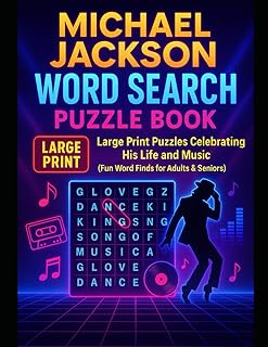 Comprar Michael Jackson Word Search Puzzle Book: Large Print Puzzles Celebrating His Life and Music (Fun Word Finds for Adults & Seniors): Enjoy 50+ nostalgic ... and career highlights. Relive the 70s, 80