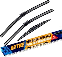Vista 22 de ATTKE Limpiaparabrisas para todo tipo de clima, limpiaparabrisas delantero de 26 pulgadas + 22 pulgadas y limpiaparabrisas trasero de 11 pulgadas