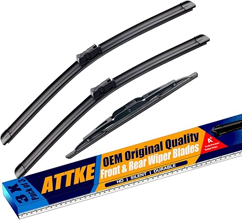 Vista 22 de ATTKE Juego de limpiaparabrisas delantero y trasero para Mini Cooper Countryman F60 2017 2018 2019 2020 2021 2022