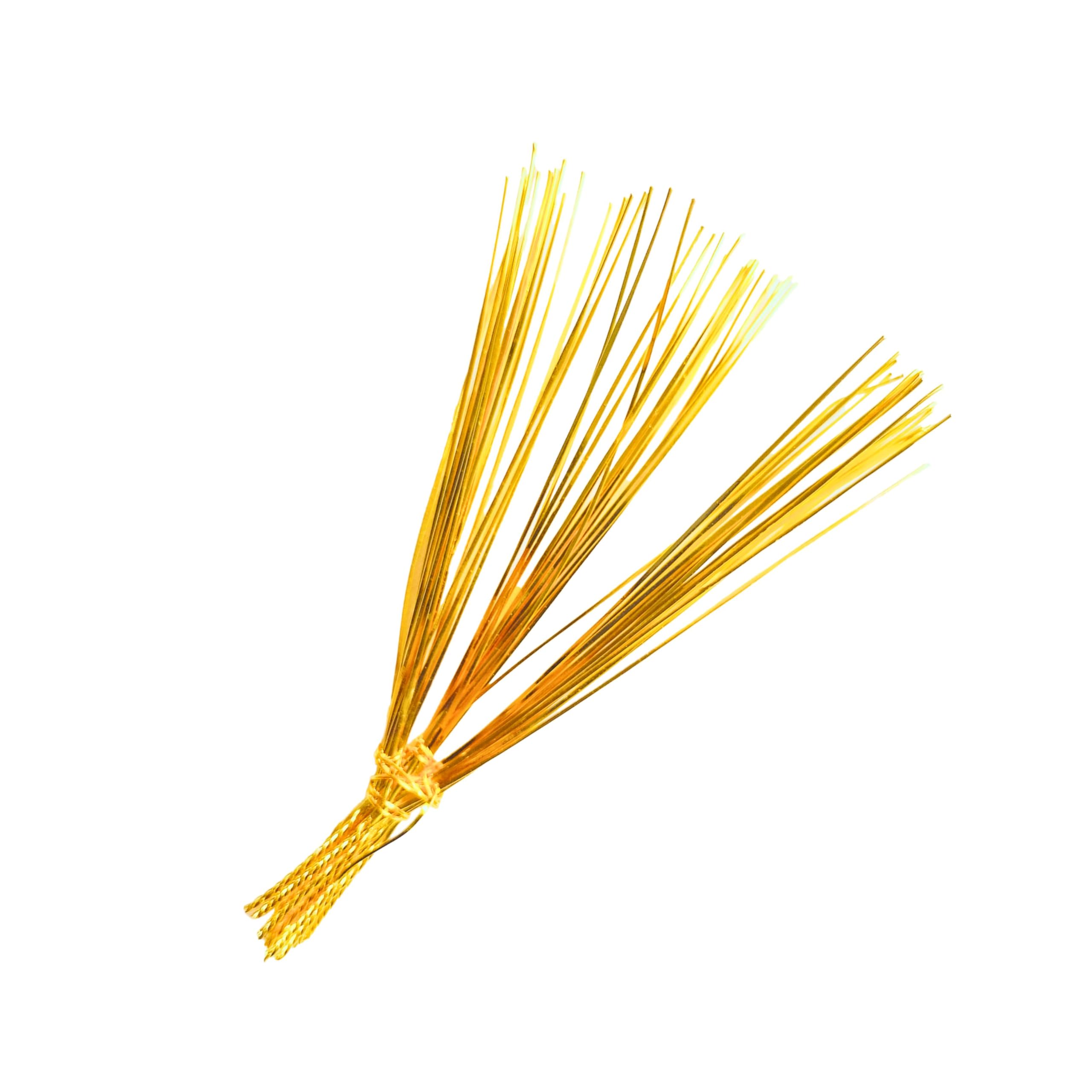 PUNYATVA Durva Grass for Ganpati Pooja (Gold Finish) – Reusable Murti Alankar, Ganesh Chaturthi Jewellery, Gauri Ganpati Ornament, Sankashti Pooja Accessories, Festival Decoration