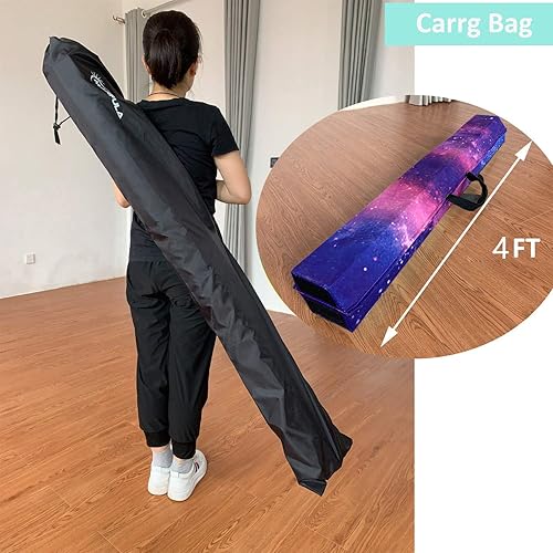 Miniatura 40 de MARFULA Viga de gimnasia plegable de 6 pies, 8 pies y 9 pies, haz de equilibrio de espuma – Extra firme – Cubierta de gamuza – Parte inferior verde