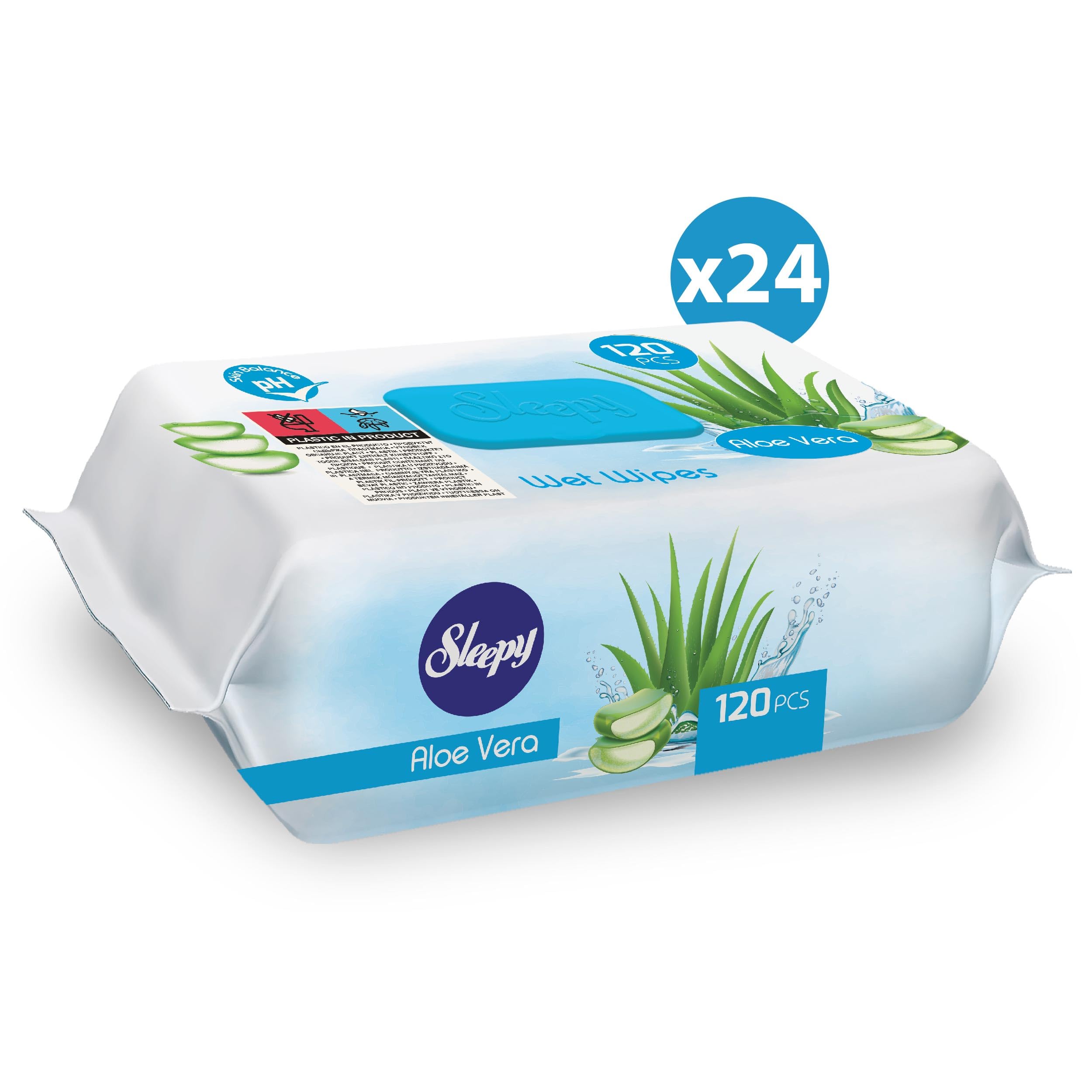 Sleepy Aloe Vera Islak Havlu 24x120 (2880 Yaprak)