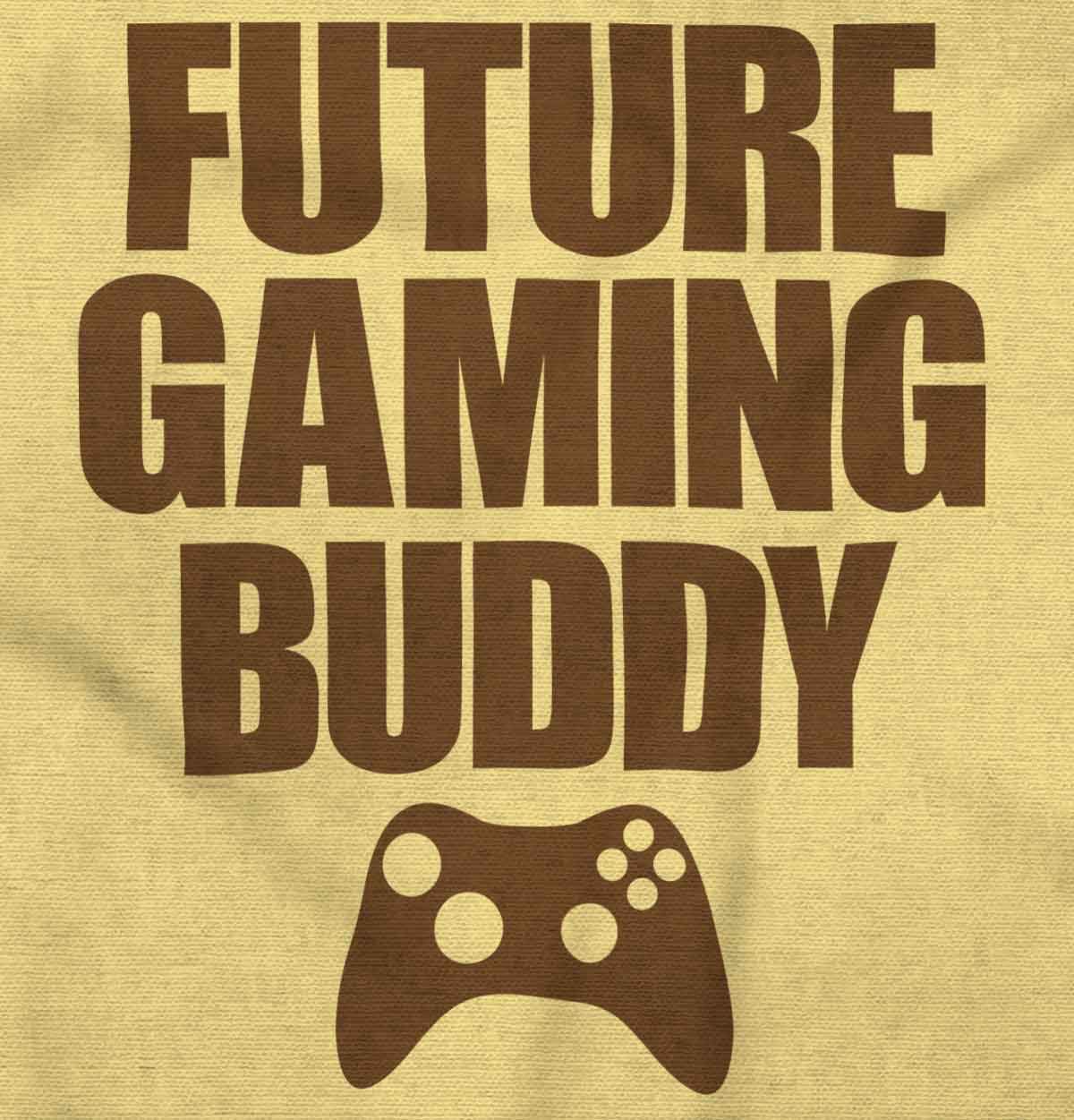 Brisco Brands Future Gaming Buddy Gamer Dad Joke Toddler Boy Girl T Shirt Butter