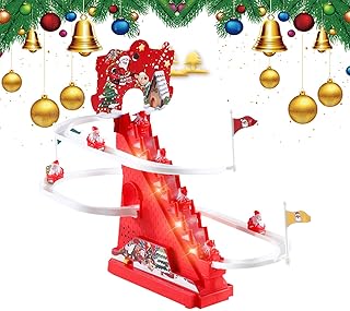 Christmas Orbit Slide Toy, Electric Track Slide Santa Claus Climbing Toys | Santa Claus Climbing Ladder, Christmas Santa Claus Climbing Toys, Fun Track Game Or-Bit Slide Toy for Kids Boys Girls