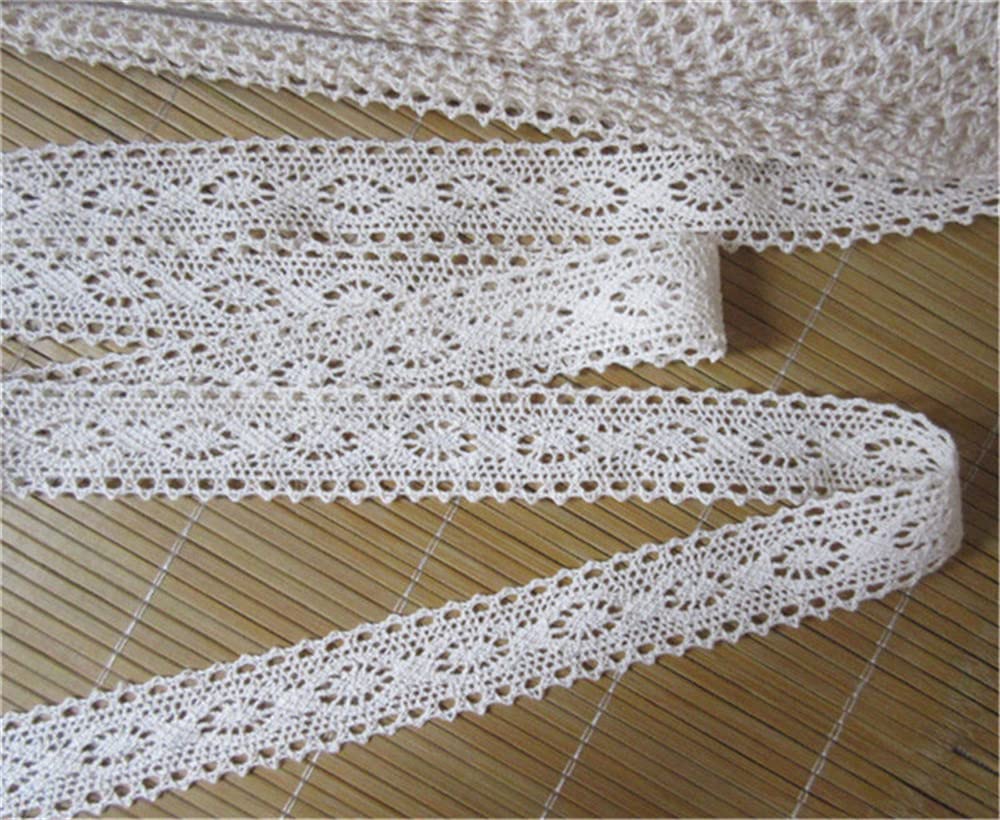 3 Rouleaux De Ruban En Dentelle Crème Pour Couture Et Décoration De Mariage - Pour Décoration De Mariage - Pour Patchwork - Beige
