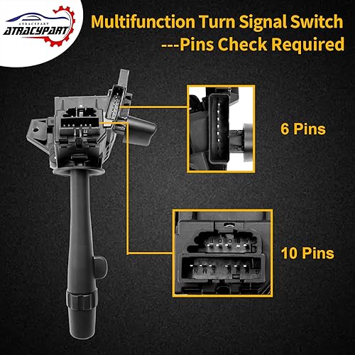 Miniatura 4 de Interruptor de señal de giro multifunción, compatible con Chevy Impala 2006-2013, Impala Limited 2014-2016, Monte Carlo 2006-2007 - Control de
