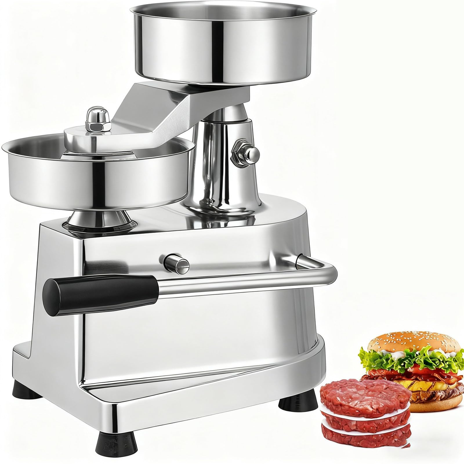 Macchina commerciale della stampa dell'hamburger per la fabbricazione ad alto volume di Patty con gli strati di carta inclusi
