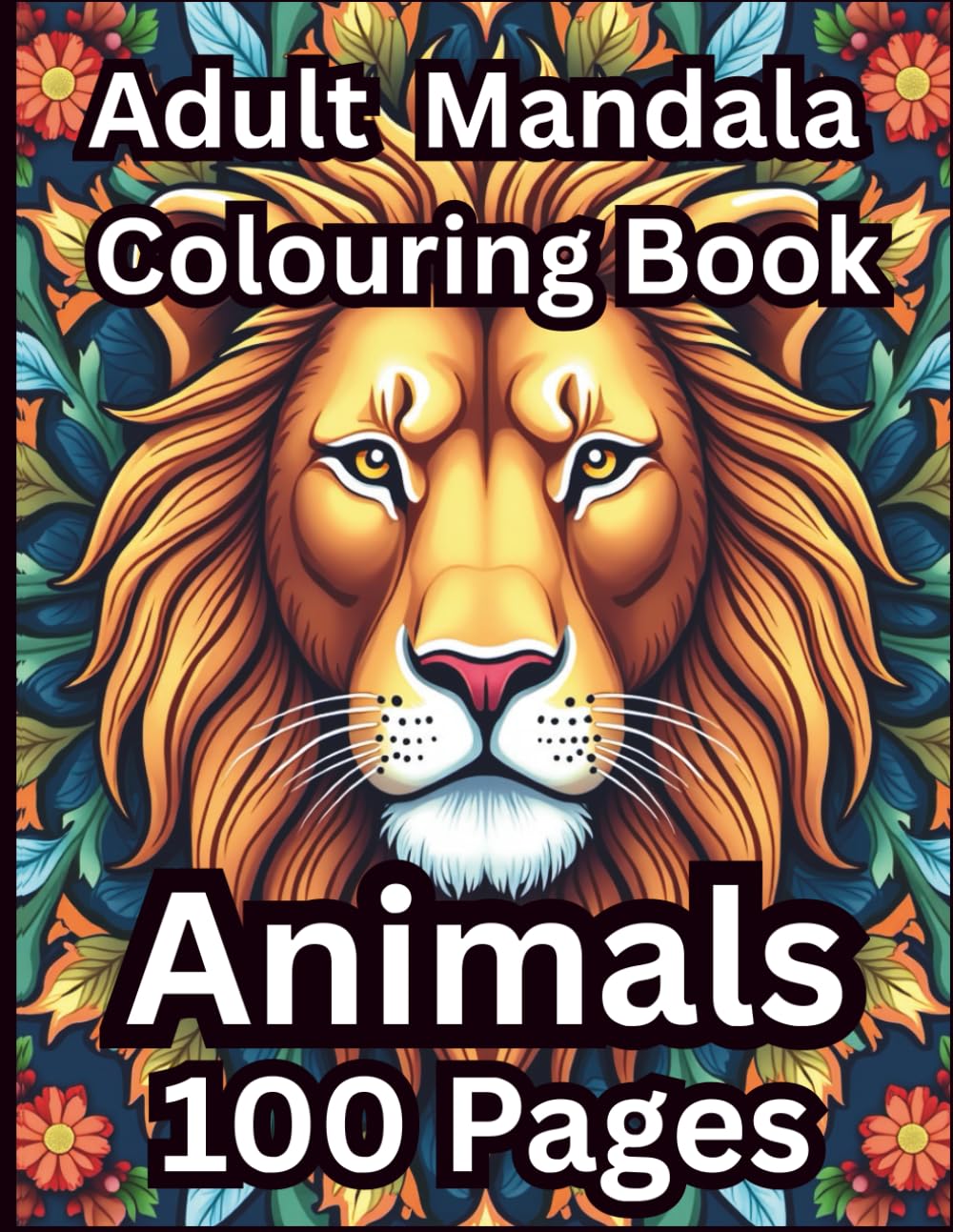 colouring book for adult animals