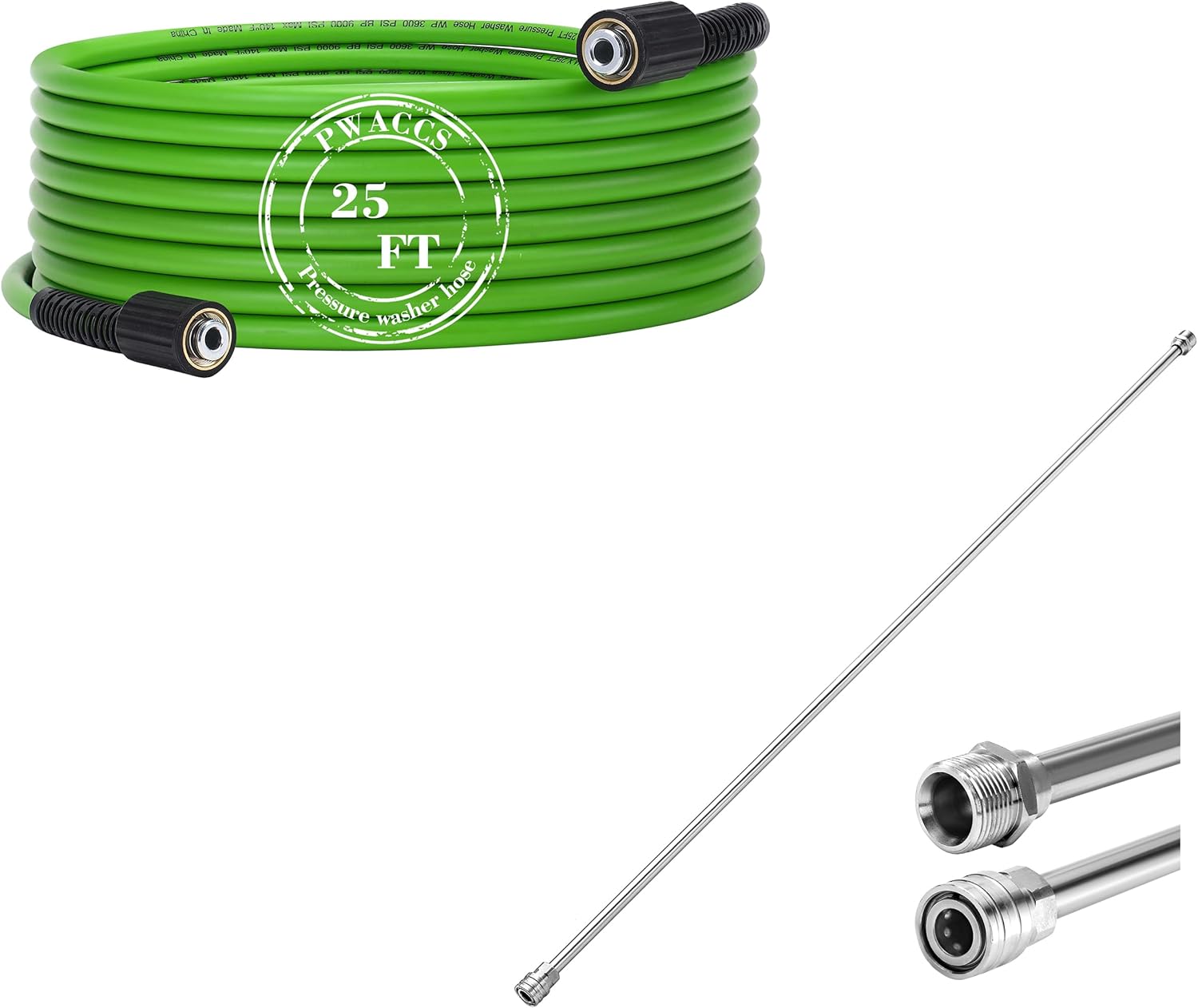 PWACCS Pressure Washer Hose for Power Washer 1/4" x 25 FT