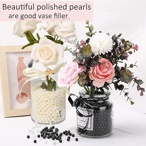Miniatura 8 de 900 perlas de relleno de jarrón de 0.315 pulgadas, sin agujero, para rellenos de jarrón para jarrón, cuentas de maquillaje para delineador de ojos,