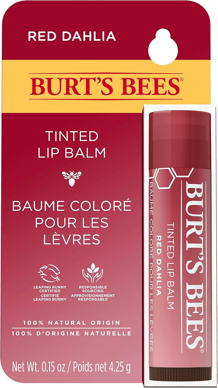 Burt's Bees Tinted Lip Balm, Mother's Day Gift, Gift for Mom, Red