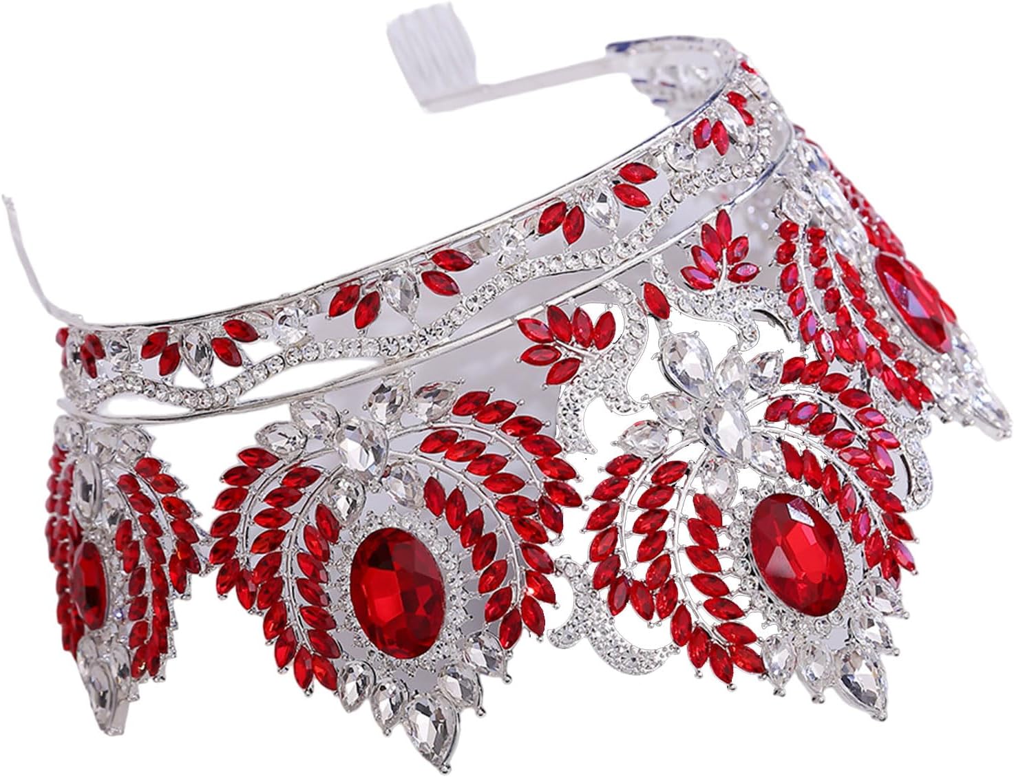 Sparkling Tiaras for Women Festival Crowns with Comb for Celebratory Event and Headgears