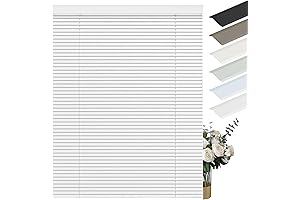 1" Room Darkening 94" W x 48" H Aluminum Blinds, Cordless Control, White