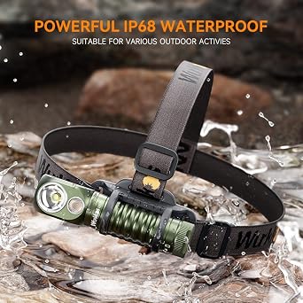 Wurkkos HD20 Headlamp Rechargeable 2000 Lumen Super Bright