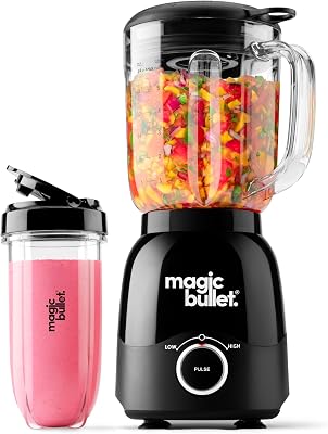 magic bullet Combo Blender, 48oz Pitcher, Blending Cup, Simple Speed Dial MBF50200AK